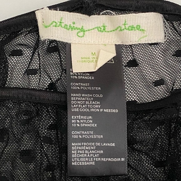 Urban Outfitters Staring at Stars Embroidered Mesh Legging Black Med NWT - Picture 7 of 8